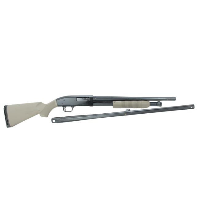 Strzelba powtarzalna MOSSBERG Maverick 88 kal. 12/76, lufy 470 mm i 711 mm , FDE