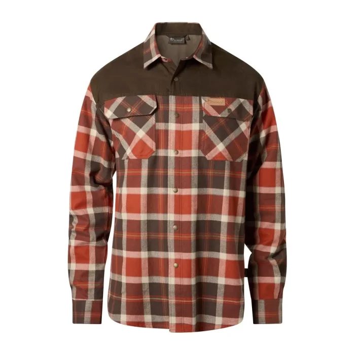 Koszula męska PINEWOOD Douglas - Orange Clay/D.Brown 9436 (852)