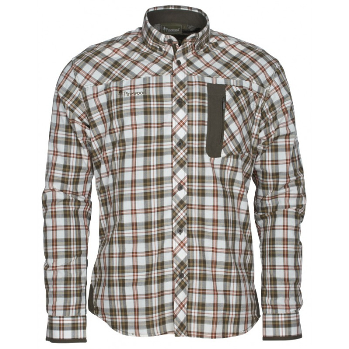 KOSZULA PINEWOOD WOLF 5329 - OFFWHITE/BROWN