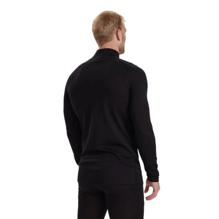 Koszulka Termoaktywna DEERHUNTER Quinn Merino 1/2-zip Black Oak (7059-992)