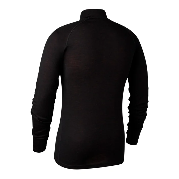 Koszulka Termoaktywna DEERHUNTER Quinn Merino 1/2-zip Black Oak (7059-992)