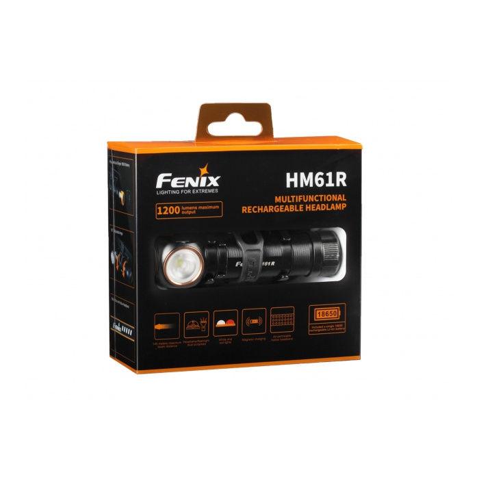 Latarka diodowa Fenix HM61R - czołówka (zestaw; montaż, opaska, kabel,akumulator)