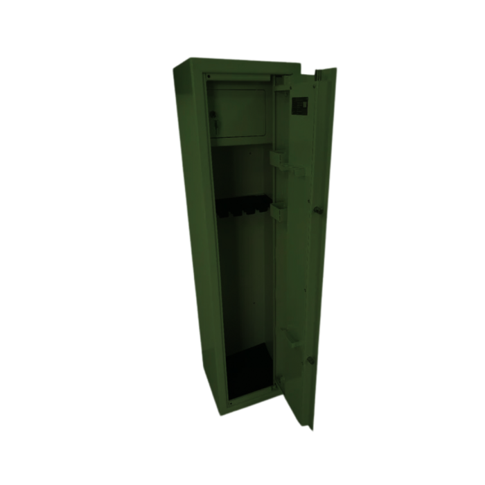 Sejf, szafa Novcan na broń G-3/S1/6-350 Zielona, Klasa S1 - zamek elektroniczny Primor, na 6 jednostek broni