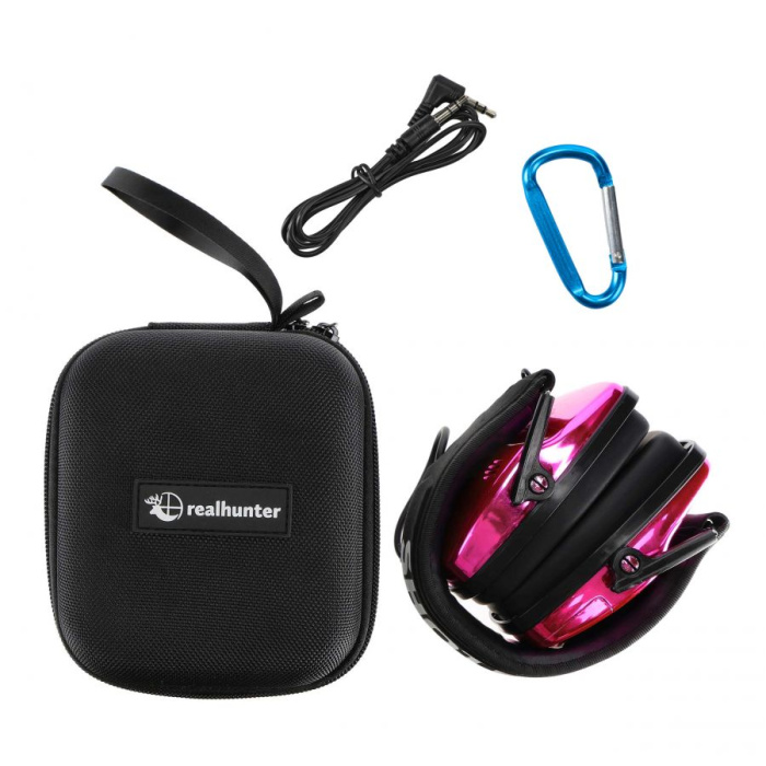 SŁUCHAWKI REALHUNTER ACTIVE PROSHOT METALICZNY RÓŻOWY BT 258-157