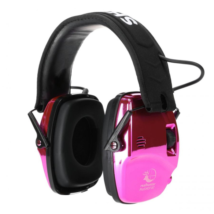 SŁUCHAWKI REALHUNTER ACTIVE PROSHOT METALICZNY RÓŻOWY BT 258-157