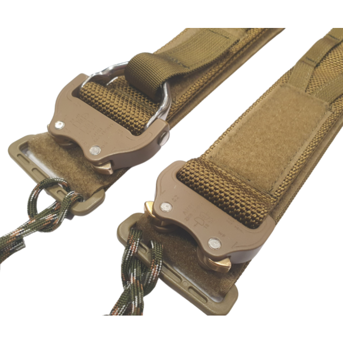 Pas taktyczny Cobra piaskowy z d-ringiem