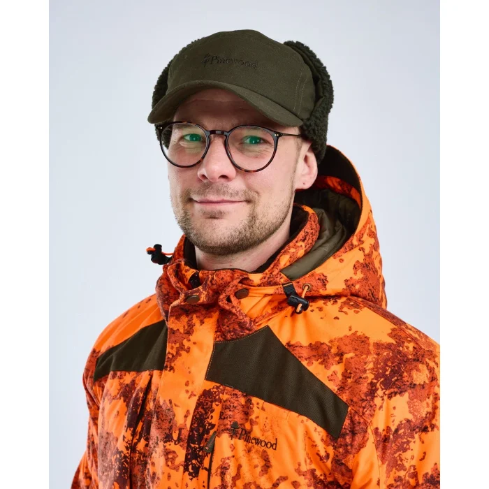 Czapka PINEWOOD Smaland Teddy Winter - MossGreen/Orange - 1219 (192)
