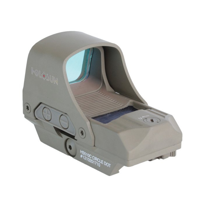 Holosun - Kolimator Open Reflex HS510C Multi Reticle - Solar Panel - Flat Dark Earth