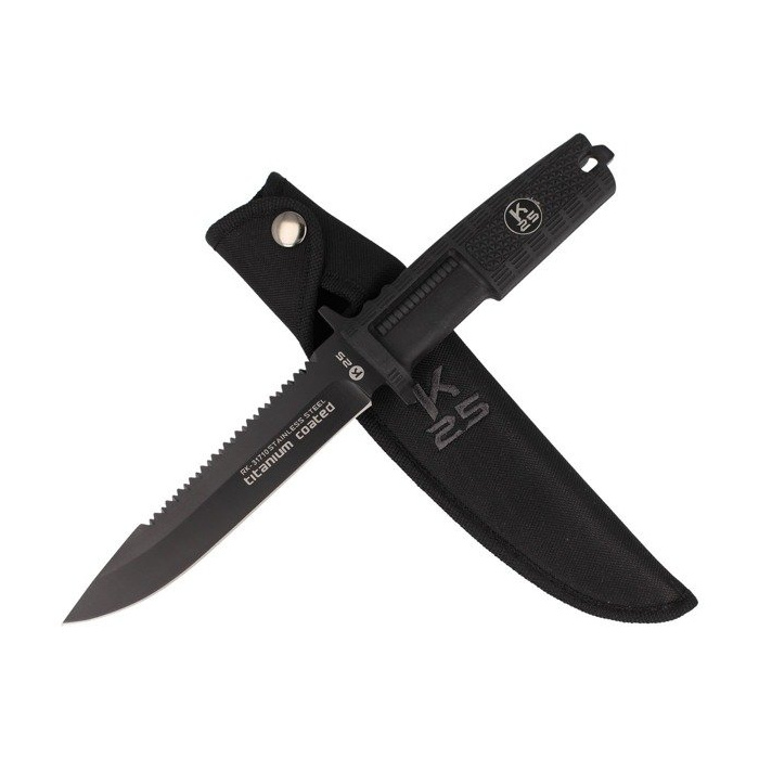 K25 - Nóż Titanium Tactical Fixed Full Size 155 mm - 31710