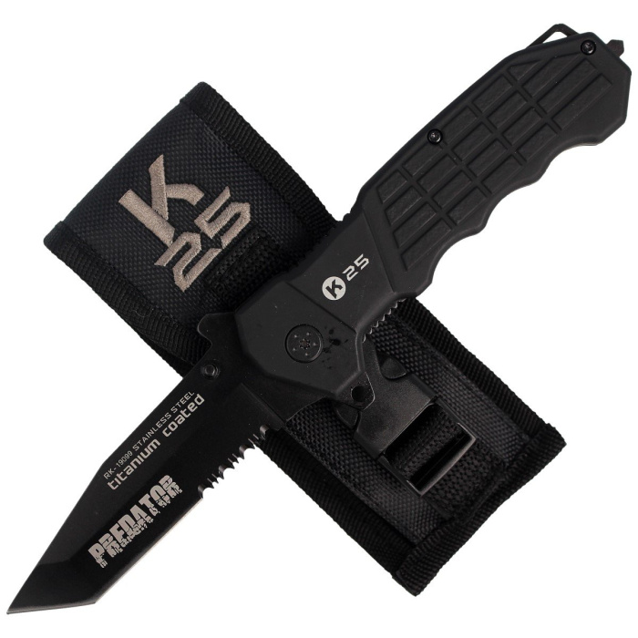 Nóż ratowniczy K25 Predator czarny aluminium, powłoka nierefleksyjna 19099