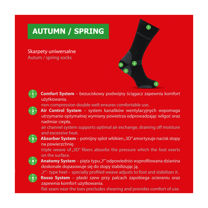 SKARPETY ODDYCHAJĄCE DEMAR AUTUMN/SPRING 5756