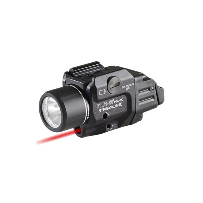 Latarka do broni, Streamlight TLR-8 HL-X USB, czerwony laser, 1000 lm