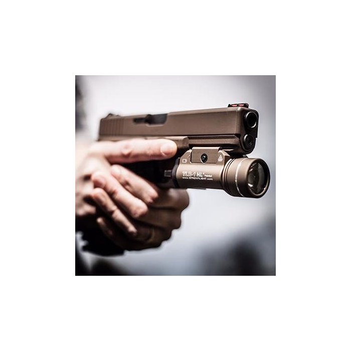 Latarka taktyczna na broń Streamlight TLR-1 HL Flat Dark Earth Brown, 1000 lm