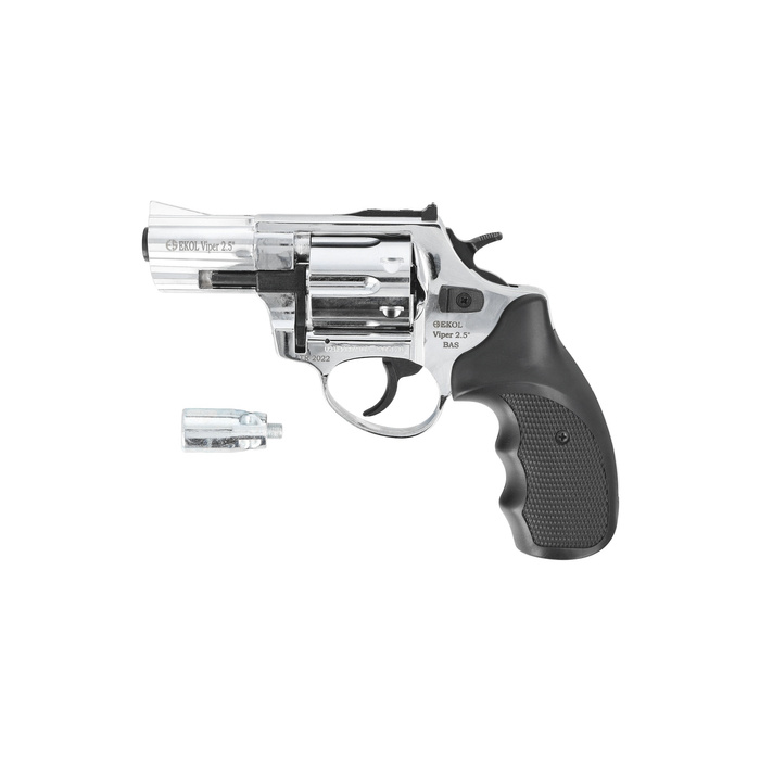 Rewolwer alarmowy Ekol Viper 2.5'' K-6L Shiny Chrome kal .22 Long Blanc