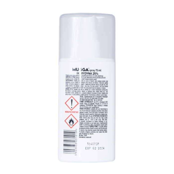 Repelent spray Mugga 25% ikarydyna 75 ml