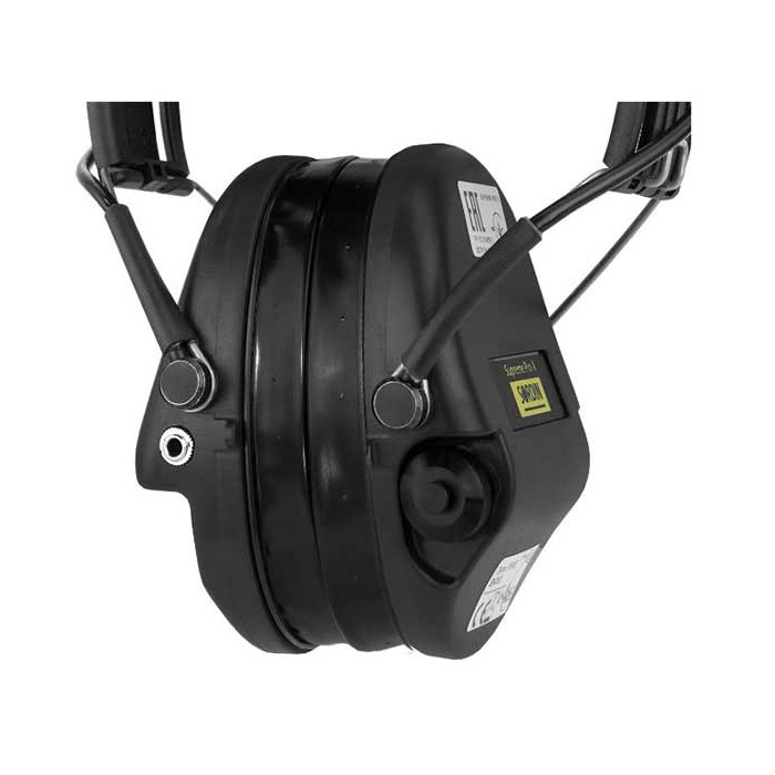 Słuchawki aktywne Sordin Supreme PRO X - Materiałowa czarna opaska, żelowe wkładki - SOR75302-X-02-G-S