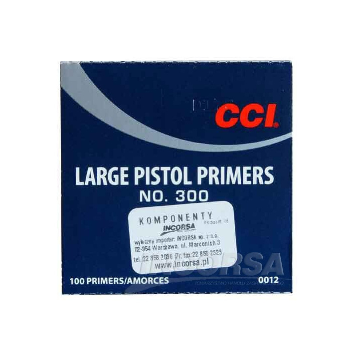 SPŁONKI PISTOLETOWE CCI DUŻE NO. 300