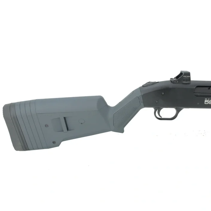 Strzelba powtarzalna MOSSBERG 590S Optic-Ready kal. 12/76, lufa 470 mm, Magpul Gray, Holosun Micro Dot