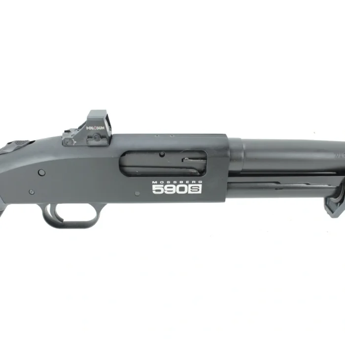 Strzelba powtarzalna MOSSBERG 590S Optic-Ready kal. 12/76, lufa 470 mm, Magpul Gray, Holosun Micro Dot