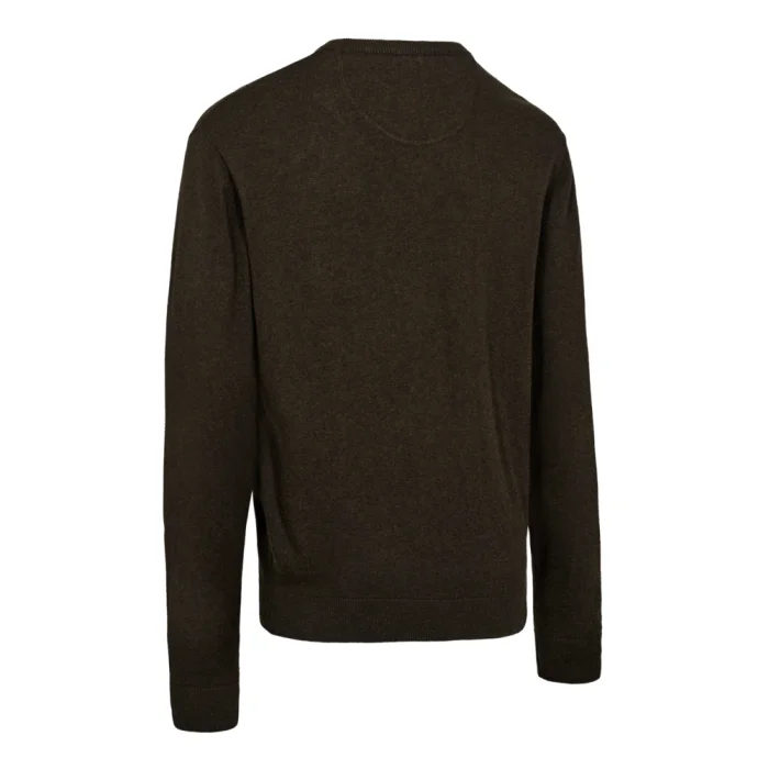 Sweter DEERHUNTER Harrington V-neck Knit - Brown Melange (8118-595)
