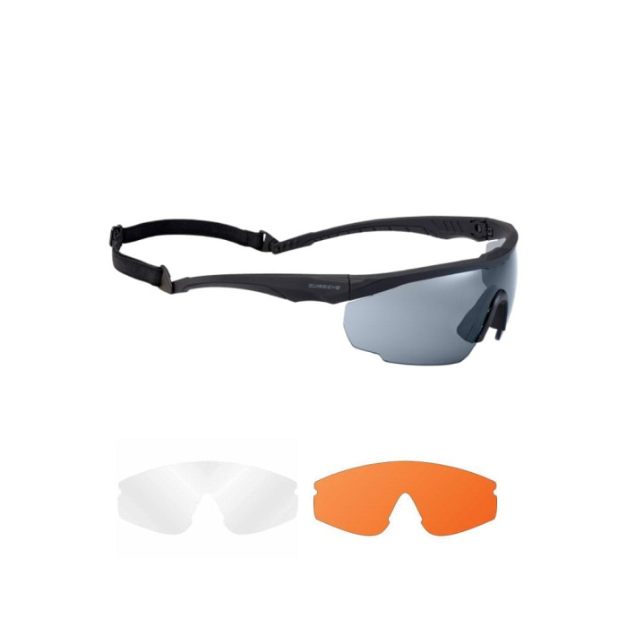 BLACKHAWK - OKULARY OCHRONNE SWISSEYE czarne