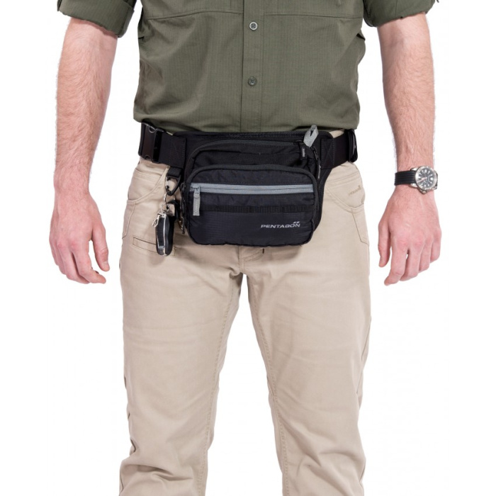 Torba biodrowa na pistolet Pentagon Runner Black (K17066-01)