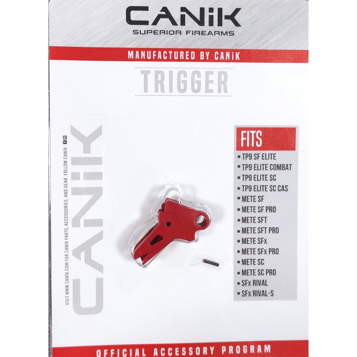 CANIK płaski spust 90* Wzmocniny, do pistoletu Canik Czerwony