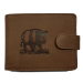 Skórzany portfel zapinany z motywem (Dzik)