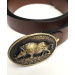 Pasek skórzany + klamra dzik